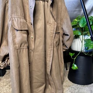 Brown button down, shirt